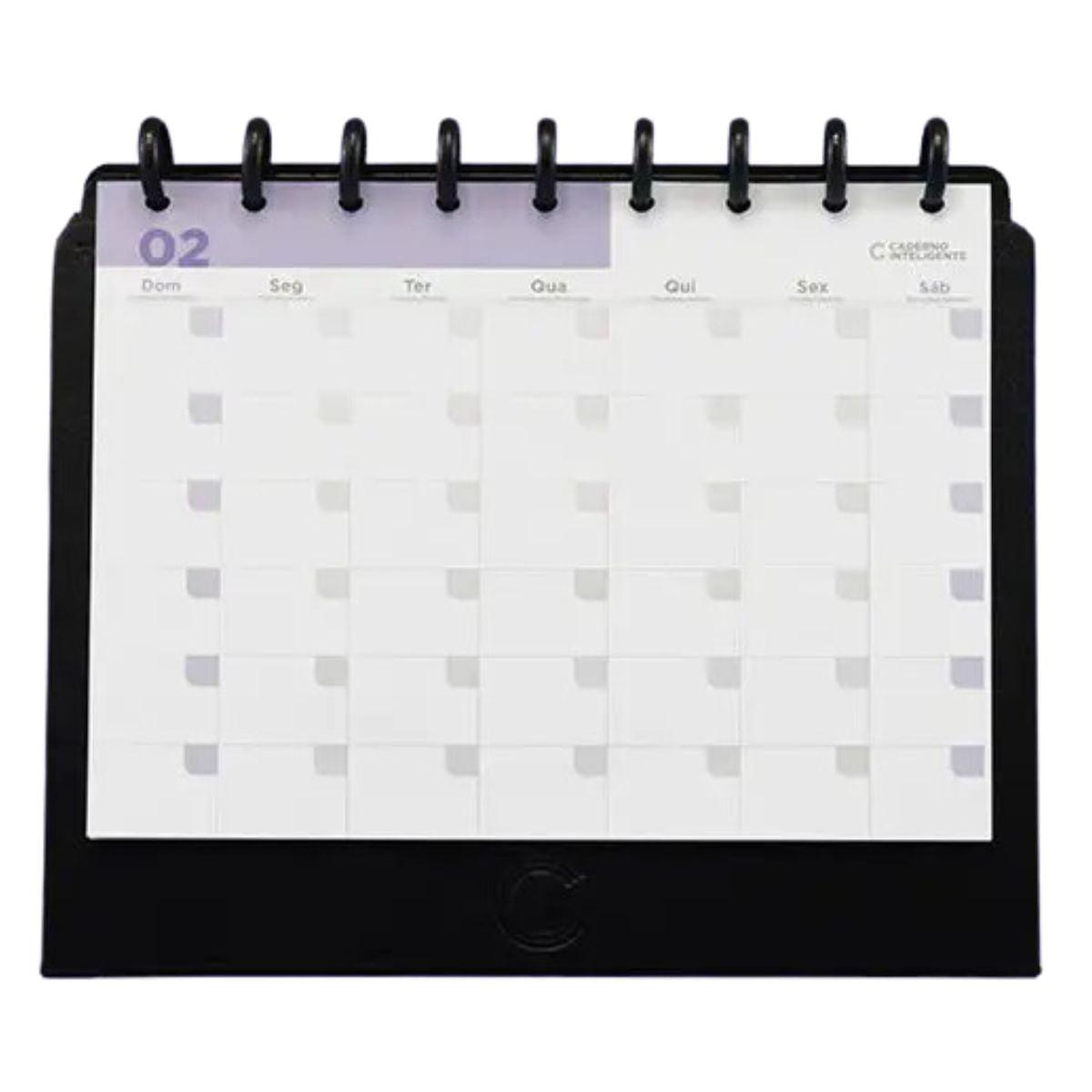 Caderno Inteligente Planner de Mesa Black Médio 23x17cm - Palácio da Arte