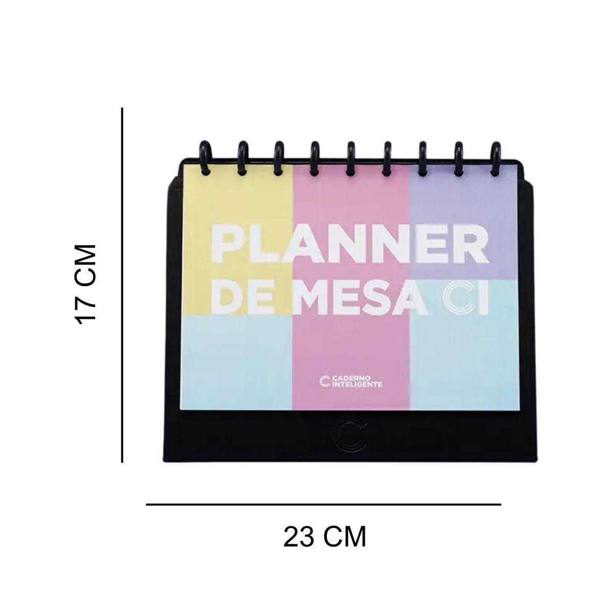 Caderno Inteligente Planner de Mesa Black Médio 23x17cm - Palácio da Arte