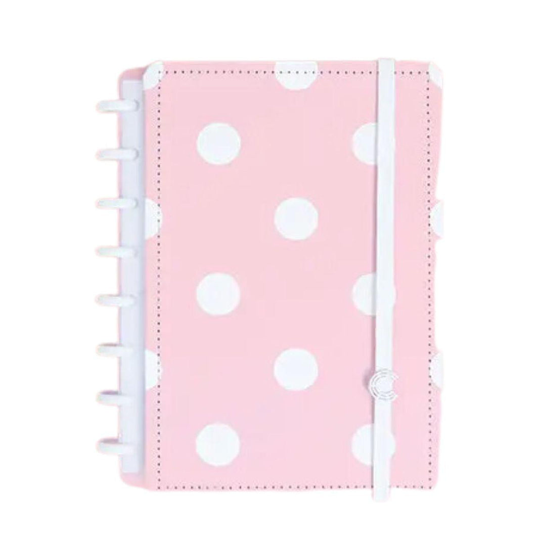 Caderno Inteligente Poá Anna A5 22x15,5cm Rosa com Bolinhas Brancas - Palácio da Arte