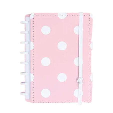 Caderno Inteligente Poá Anna A5 22x15,5cm Rosa com Bolinhas Brancas - Palácio da Arte