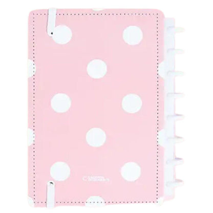 Caderno Inteligente Poá Anna A5 22x15,5cm Rosa com Bolinhas Brancas - Palácio da Arte