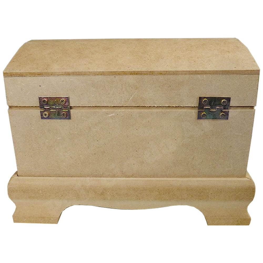 Caixa Baú em MDF Abaulado com Fecho 16,5x22x16,5cm - Palácio da Arte