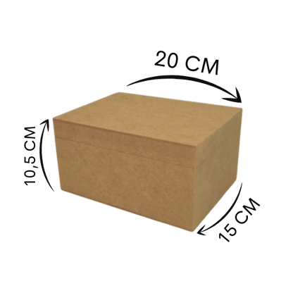 Caixa em MDF com Dobradiça Alta 20x15x10,5cm 4 Divisões - Palácio da Arte