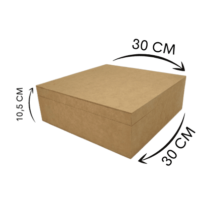 Caixa em MDF com Dobradiça Alta 30x30x10,5cm 9 Divisões - Palácio da Arte