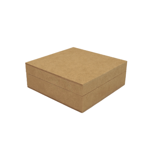 Caixa em MDF com Dobradiça Baixa 15x15x5,5cm 4 Divisões - Palácio da Arte
