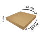 Caixa em MDF com Dobradiça Baixa 40x40x5,5cm 16 divisões - Palácio da Arte