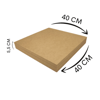 Caixa em MDF com Dobradiça Baixa 40x40x5,5cm 16 divisões - Palácio da Arte