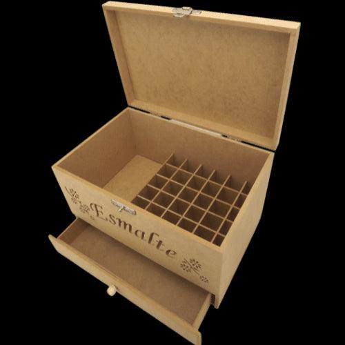 Caixa em MDF Esmalte Escrita 30x20x19,5 com Gaveta - Palácio da Arte