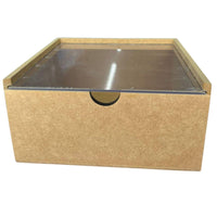 Caixa em MDF Estojo com Tampa Acrílica 20x20x10cm - Palácio da Arte