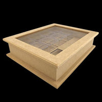 Caixa Gin em MDF com Vidro 8 Potes 7,5x27x33cm - Palácio da Arte