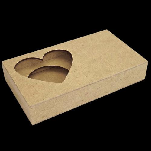 Caixa para 1 Sabonete e Esmalte em MDF 4x11x20cm Coração - Palácio da Arte