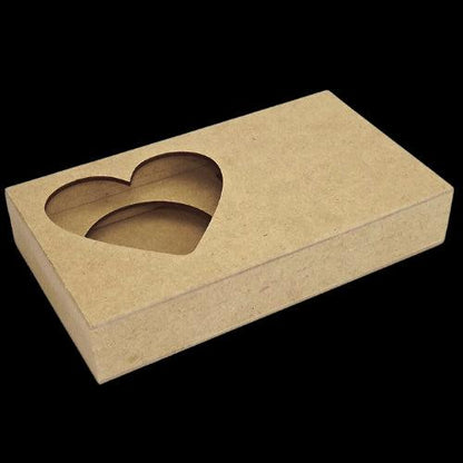 Caixa para 1 Sabonete e Esmalte em MDF 4x11x20cm Coração - Palácio da Arte