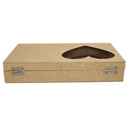 Caixa para 1 Sabonete e Esmalte em MDF 4x11x20cm Coração - Palácio da Arte