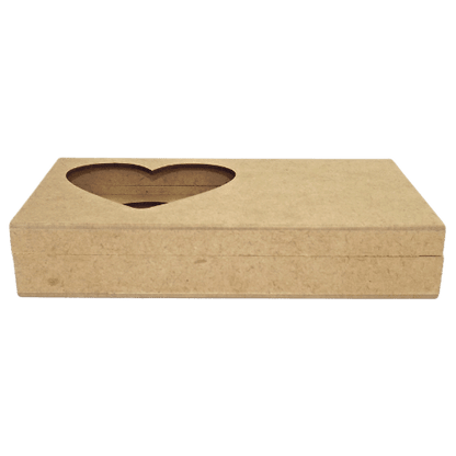 Caixa para 1 Sabonete e Esmalte em MDF 4x11x20cm Coração - Palácio da Arte