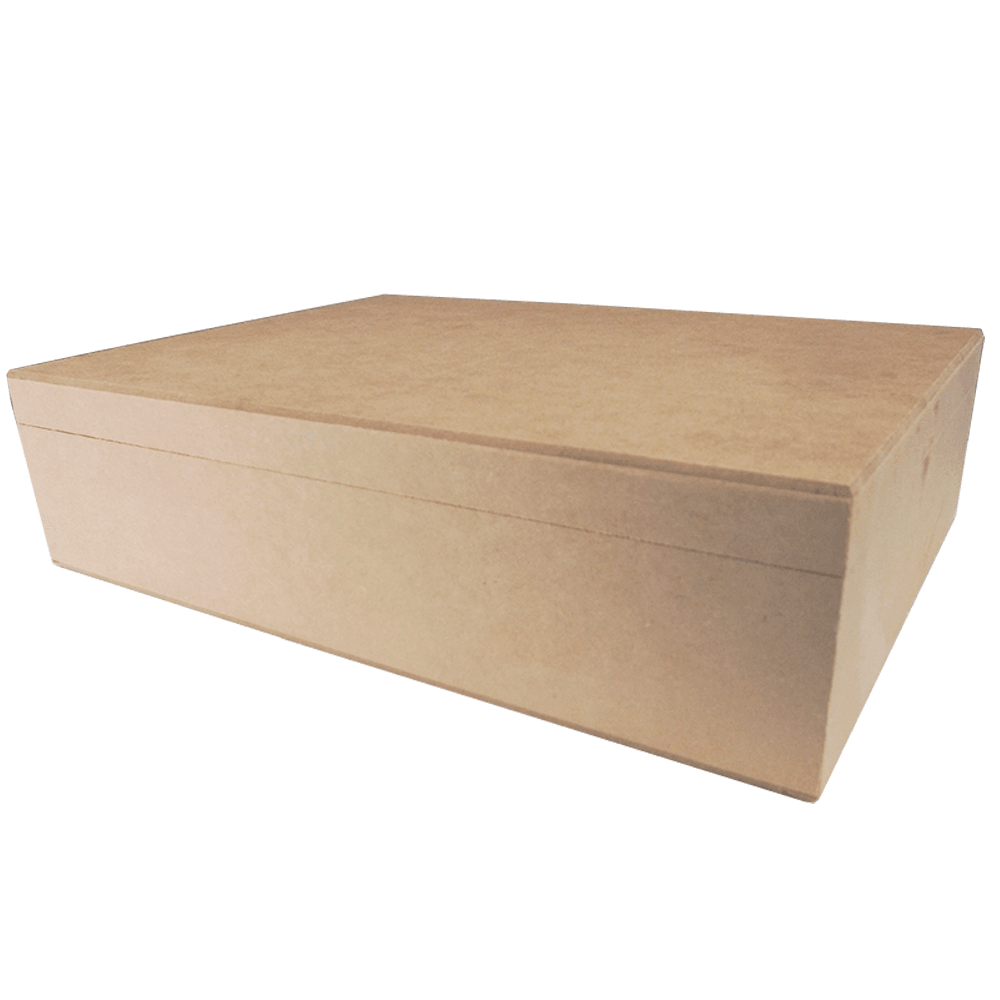 Caixa Retangular em MDF com 8 divisões 33,5x24x8,5cm - Palácio da Arte