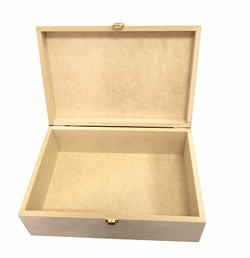 Caixa Retangular em MDF com Dobradiça e Fecho 20x12x7cm - Palácio da Arte