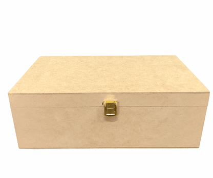 Caixa Retangular em MDF com Dobradiça e Fecho 20x12x7cm - Palácio da Arte