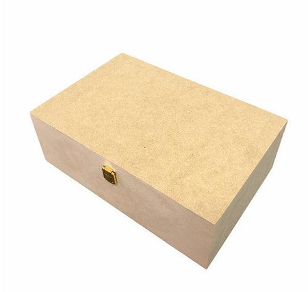 Caixa Retangular em MDF com Dobradiça e Fecho 20x12x7cm - Palácio da Arte
