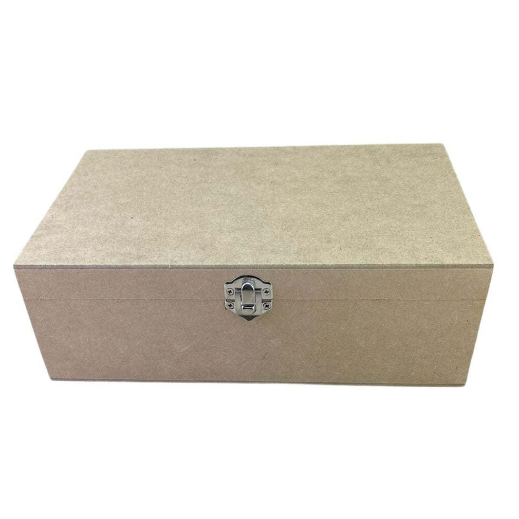 Caixa Retangular em MDF com Dobradiça e Fecho 25x15x8,4cm - Palácio da Arte