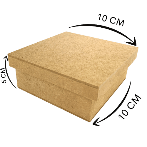 Caixa Tampa de Sapato 10x10x5cm em MDF - Palácio da Arte