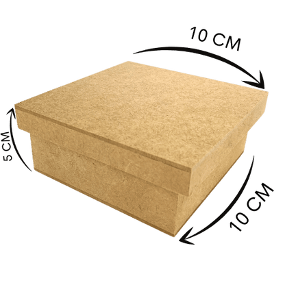 Caixa Tampa de Sapato 10x10x5cm em MDF - Palácio da Arte