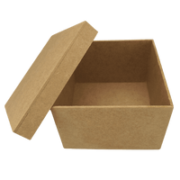 Caixa Tampa de Sapato Quadrada em MDF 15x15x10cm Lisa - Palácio da Arte
