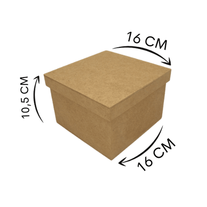 Caixa Tampa de Sapato Quadrada em MDF 15x15x10cm Lisa - Palácio da Arte