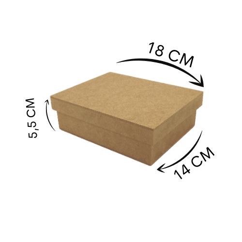 Caixa Tampa de Sapato Retangular em MDF 17x13x5cm Lisa - Palácio da Arte