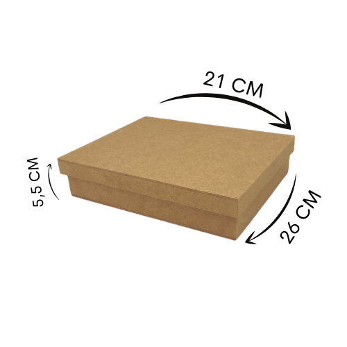 Caixa Tampa de Sapato Retangular em MDF 25x20x5cm Lisa - Palácio da Arte