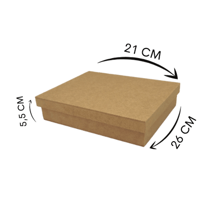 Caixa Tampa de Sapato Retangular em MDF 25x20x5cm Lisa - Palácio da Arte