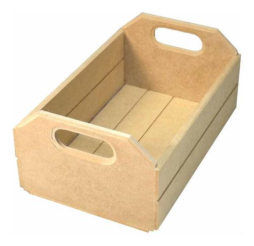 Caixote em MDF 20x13x9cm Miniatura Riscado - Palácio da Arte