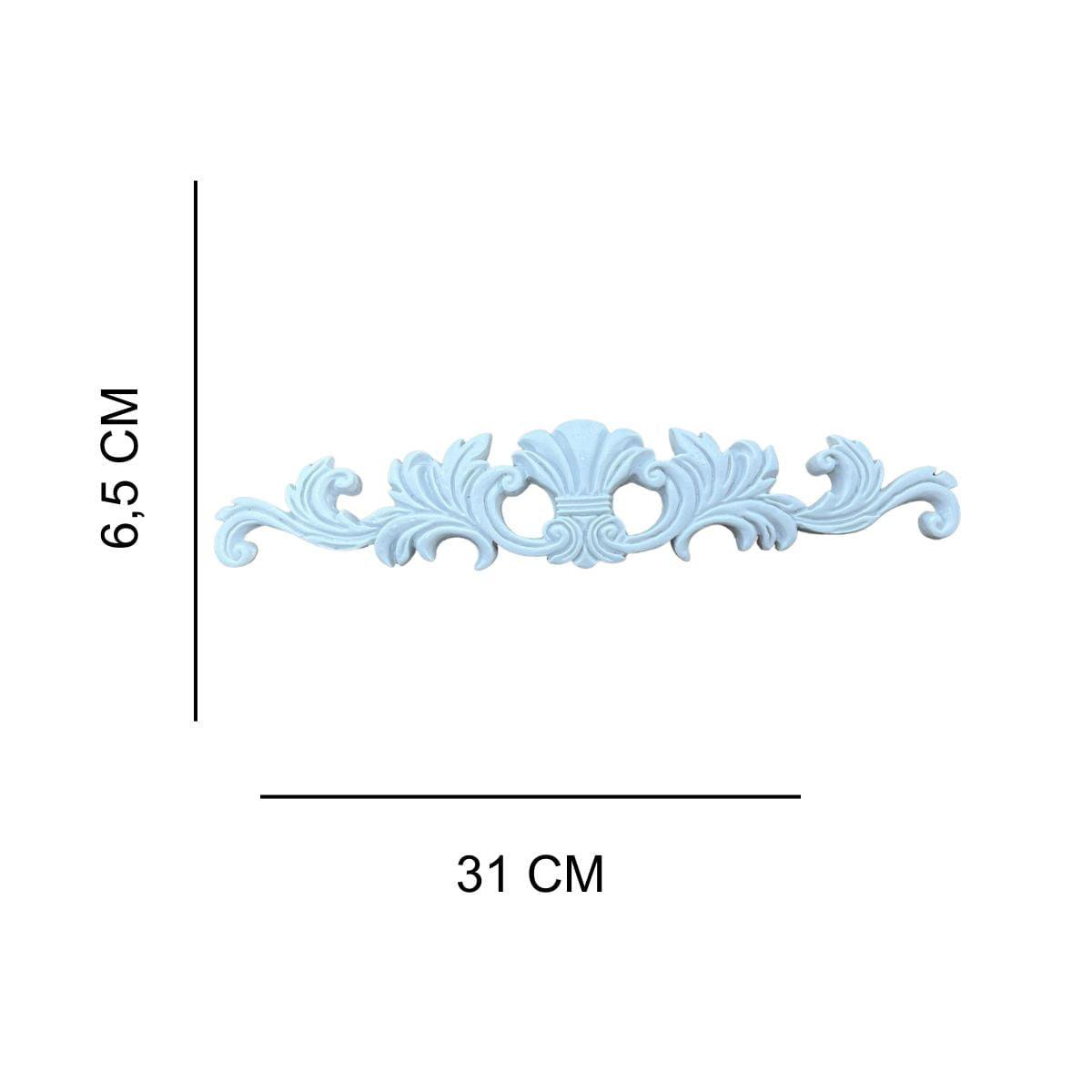 Cantoneira Arabesco Grego 6,5x31cm Resina - Palácio da Arte