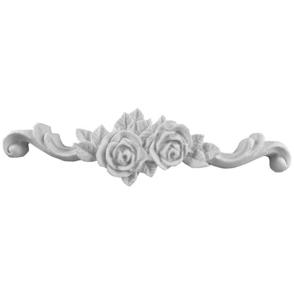 Cantoneira Colonial Rosas 3,5x12,5cm com 2 unidades Resina - Palácio da Arte