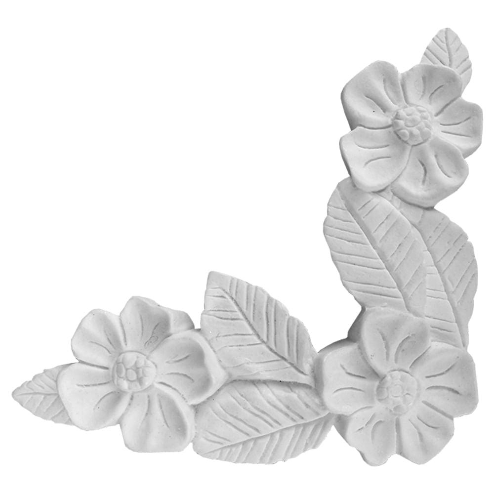 Cantoneira Margarida 7,5x7,5cm com 2 unidades Resina - Palácio da Arte