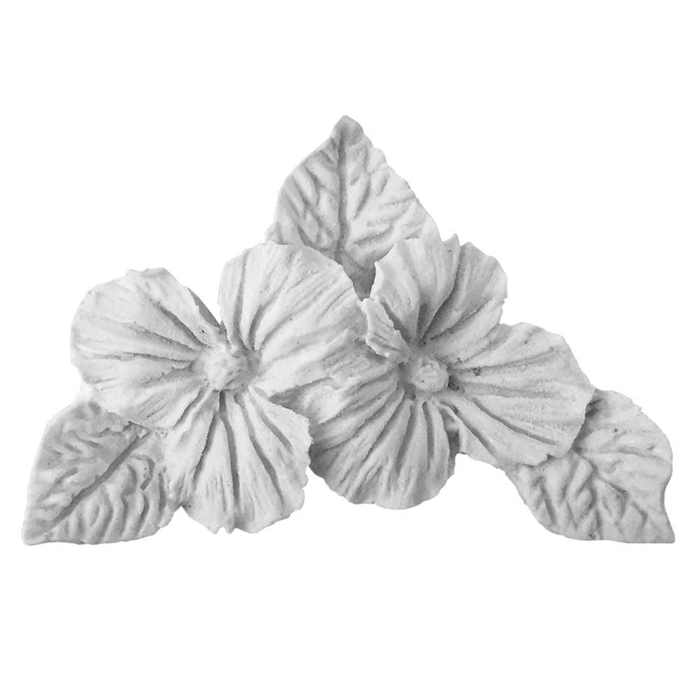 Cantoneira Violeta com 3 Folhas 8,7x5,5x2cm Resina - Palácio da Arte