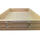 Cesta Frisada Retangular em MDF com Alça de Metal 31x21x5 - Palácio da Arte