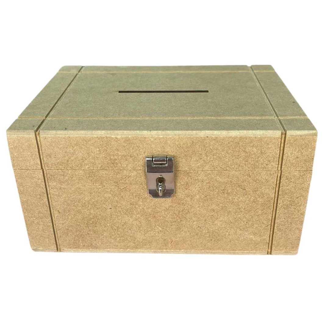 Cofre Riscado em MDF com Fecho 17x13x9cm - Palácio da Arte