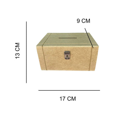Cofre Riscado em MDF com Fecho 17x13x9cm - Palácio da Arte