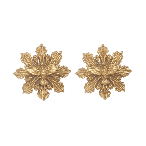 Divino Espírito Santo 3D Dourado 4,5x4,5cm 2 unidades Resina - Palácio da Arte