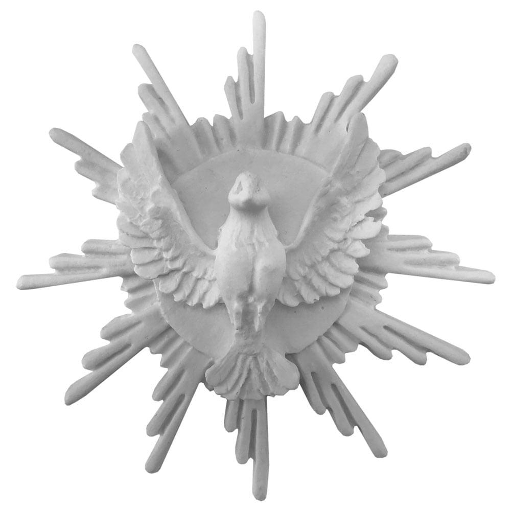 Divino Espírito Santo com Resplendor 9,5x9,5x2,5cm Resina - Palácio da Arte