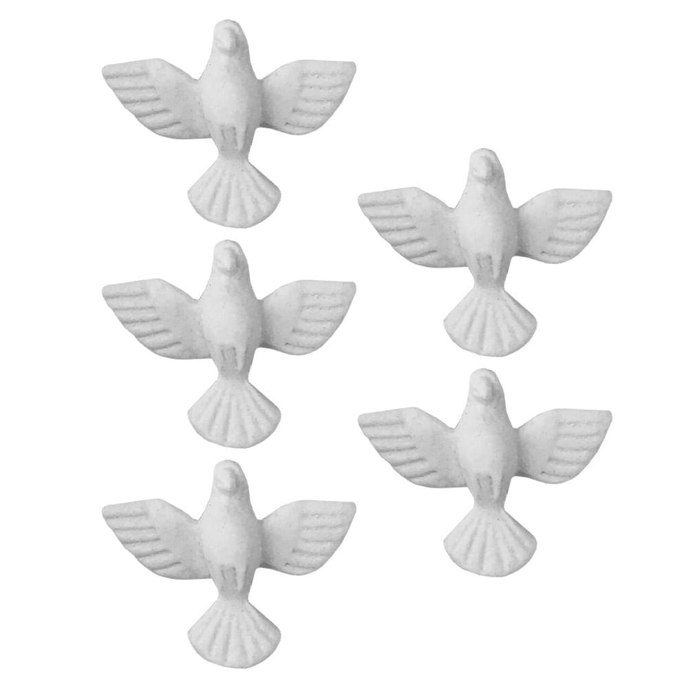 Divino Espírito Santo Fé 2,5x3x0,7cm com 5 unidades Resina - Palácio da Arte