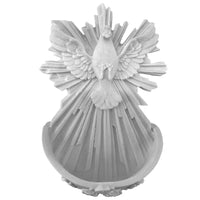 Divino Espírito Santo Pia Batismo 14x9x4,5cm Resina - Palácio da Arte