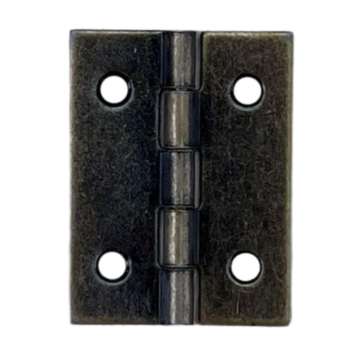 Dobradiça Zincada em Metal Ouro Velho 2,5x2cm - Palácio da Arte