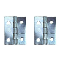 Dobradiça Zincada em Metal Prata 2,5x2cm Kit com 2 peças - Palácio da Arte