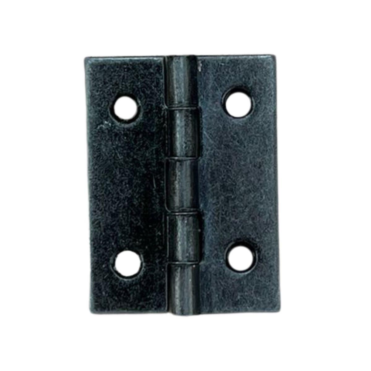 Dobradiça Zincada em Metal Prata Velha 2,5x2cm - Palácio da Arte