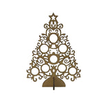 Enfeite de Mesa Árvore de Natal Círculos 19x14x6cm em MDF - Palácio da Arte