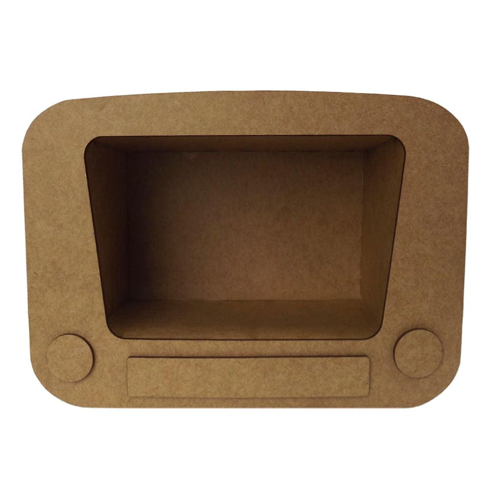 Enfeite de Mesa Rádio Retro 24,8x34,5x16,5cm em MDF - Palácio da Arte