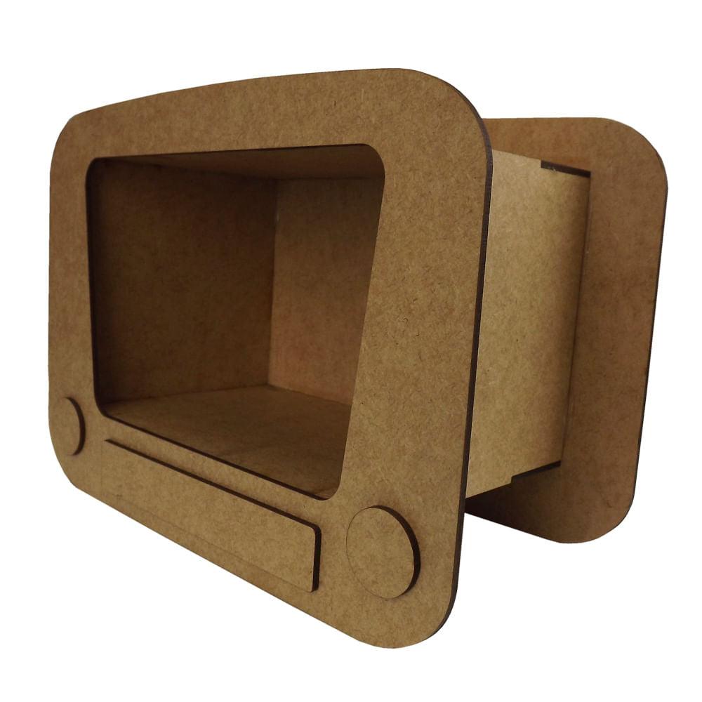 Enfeite de Mesa Rádio Retro 24,8x34,5x16,5cm em MDF - Palácio da Arte