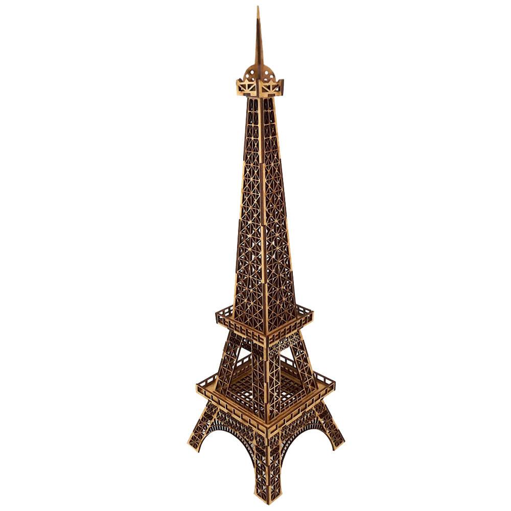 Enfeite de Mesa Torre Eiffel 33x9cm em MDF - Palácio da Arte