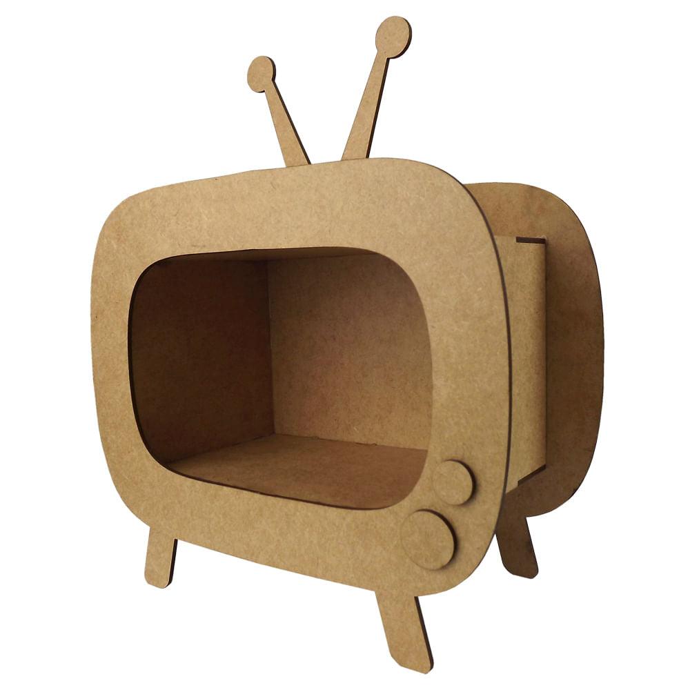 Enfeite de Mesa TV Retro 27,5x23x11,2cm em MDF - Palácio da Arte